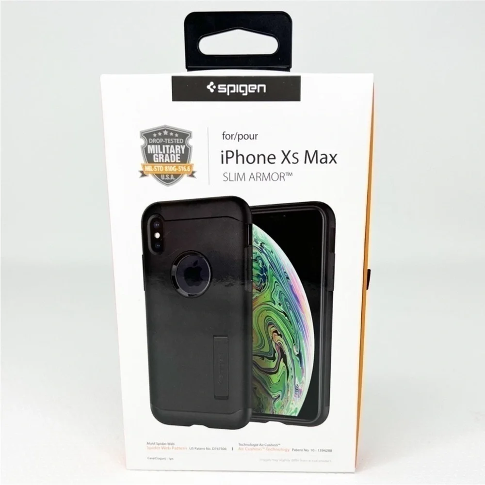 Spigen iPhone XS Max Slim Armor Black Case New in Box NWT
